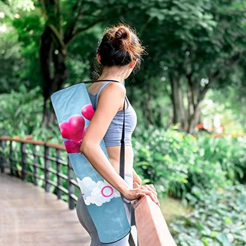 Растителни серии слики во боја на јога мат носач торба со лента за рамо од јога мат торба торба за торба за плажа торба за плажа