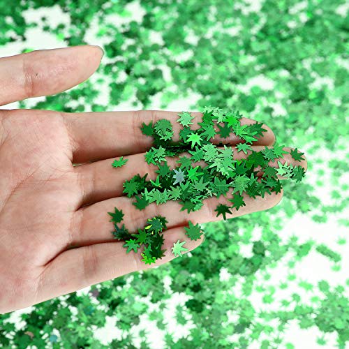 12 кутии плевел лист сјај зелена тенџере лисја за лисја за дизајн на нокти за декорација за додатоци на фестивалот DIY