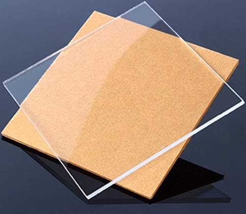 ПосебноНидик чиста леана акрилна плексиглас лист 3/16 ”дебели лесни за сечење пластично плекси стакло со заштитна хартија за