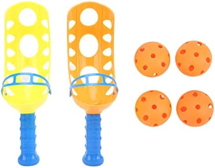 Soobu Scoop Ball Foot Fact Game, трајна пластична едноставна лажичка топка постави лесен водоотпорен за деца на возраст од 3+