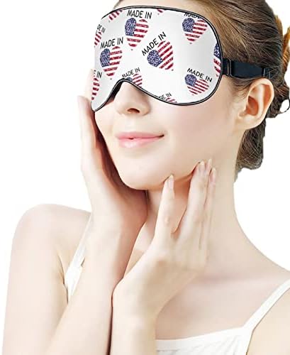 Направено во американска маска за очи Спиење со слепило со прилагодливи блокови од ленти, светло ноќ за следење за патување