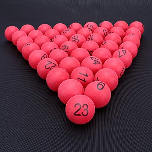 Nuobesty 100pcs томболи топки со број топки со топки бинго игра топки од 1 до 100 топки табели тениски топки Понг топки за забава