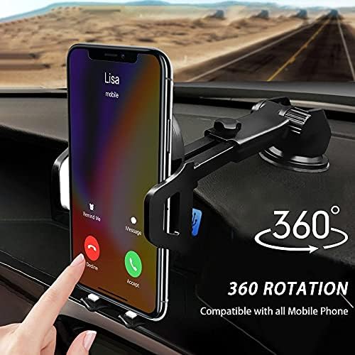 Ldchnh шофершајбната на шофершајбната на автомобилот држач за автомобил 360 ° монтирање во држач за магнетна поддршка на телефонот