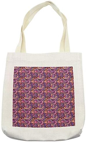 Амбезон Апстрактна торба за тота, мек пастел розов и виолетова тон модерен стил мермер, инспирирана позадина, ткаенина за постелнина за еднократна торба за шопинг -