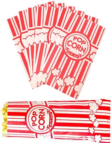 Бескрајни вреќи со пуканки со хартија 1 мл. , Црвени и бели торби со пуканки - торби за хартија од пуканки, торба за поп пченка,