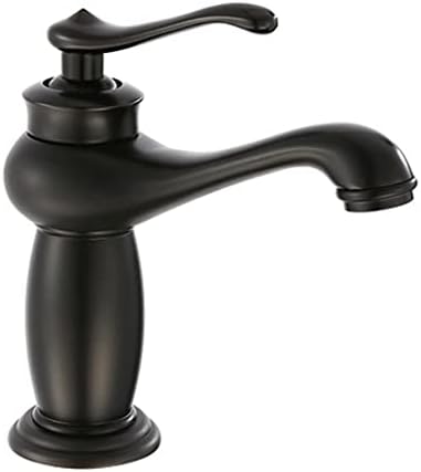 N/A басен тапа со црна црна мемиња за бања за мијалник за мијалник со единечна рачка за гроздобер миксер за миење чешма (боја: