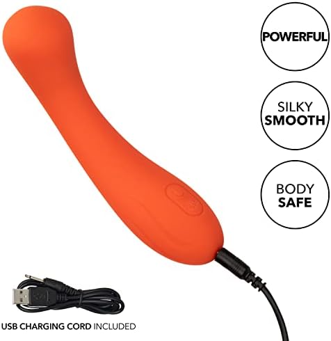 Calexotics stella ™ Течен силиконски G Wand Massager - премиум Flex Vibrator Flex Flex - Секс играчка за жени - Портокалово