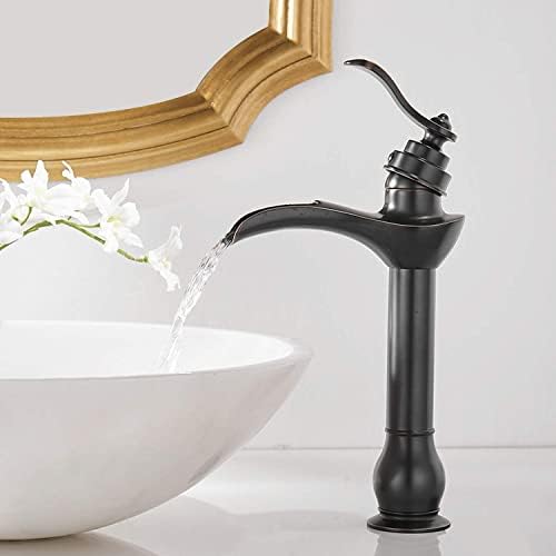 Бања бања садови мијалник за миење садови, висока масло од телото, нанесуваат бронзен водопад единечна рачка со една дупка миксер