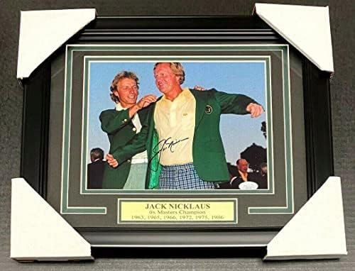 Mastersек Никлаус Мајстерс јакна потпишана автограмирана врамена 8x10 Фото JSA COA - Автограмирани фотографии за голф