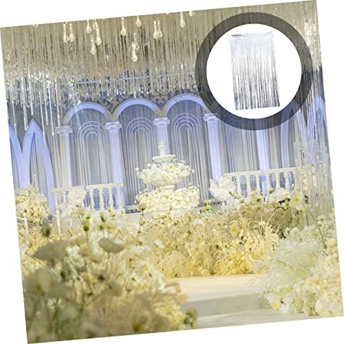 Фавомото 10 парчиња дожд завеса раб завеса за завеси завеса свадба декор завеси фото штанд реквизити раб врата завеса металик