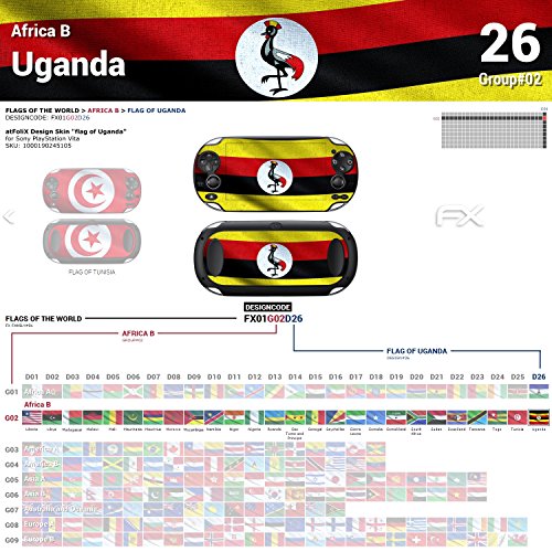 Sony PlayStation Vita Дизајн Кожата знаме На Уганда Налепница Налепница За PlayStation Вита