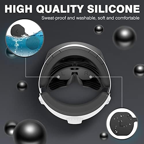 Orzero компатибилен за PS VR2 леќи Заштитете го капакот, силиконски заштитен капак за перење на прашина за PlayStation VR2 PS