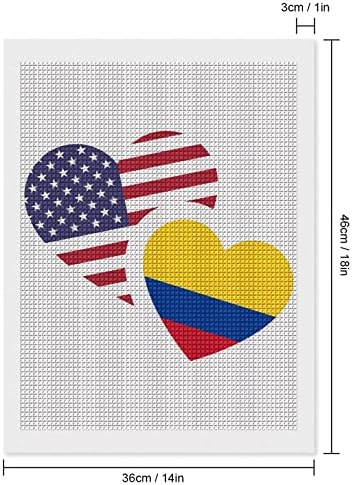 Колумбија американско знаме со дијамантски комплети за сликање целосна вежба 5Д слики уметност занает за домашен wallиден декор за возрасни DIY подарок 12 x16