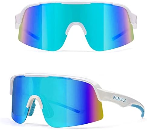 Eazyrun големи до средни поларизирани очила за сонце за сонце за мажи, бејзбол скијачки велосипедизам велосипедизам трчање на одбојка на одбојка на плажа