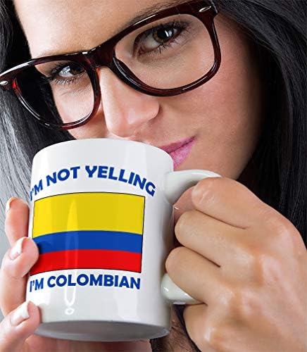 Јас не викам, јас сум Колумбијци Колумбија Колумбијци керамички кафе чај чаша чаша одмори Божиќ Хануках подарок за мажи и жени