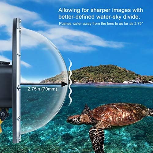 SOONSUN DOME PORT за GoPro Hero 8 Black Camera, 6 инчи нуркање подводни леќи со купола за нуркање со прибирање на куќиште за
