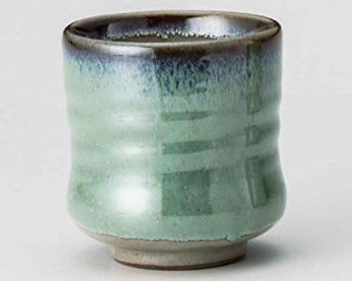 Кинио Сина 3,5 инчен Сет од 5 Јапонски Чаши За Чај Зелена Керамика Произведена Во Јапонија