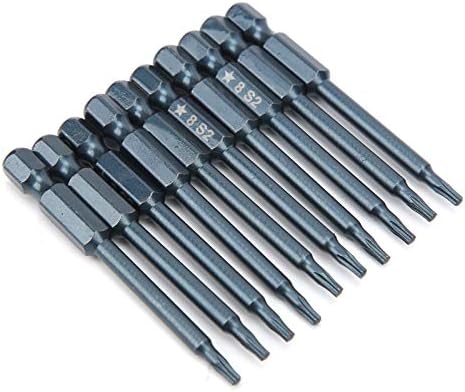 Шопинг парчиња 10 парчиња 6,3 мм битови на шрафцигер, S2 легура челик 10 парчиња шрафцигер за шрафцигер бит за професионалци