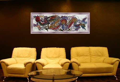 Оригинално сликарство со батик уметност на памук, ориентален воин змеј 'од Агунг