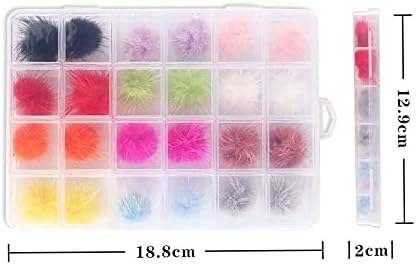 Bybycd Nail Magnetic Puffy Poms одвојување 3D Nail Art Decorations Hairchball Magneticure Manicure Pom Pom Poms Nail накит