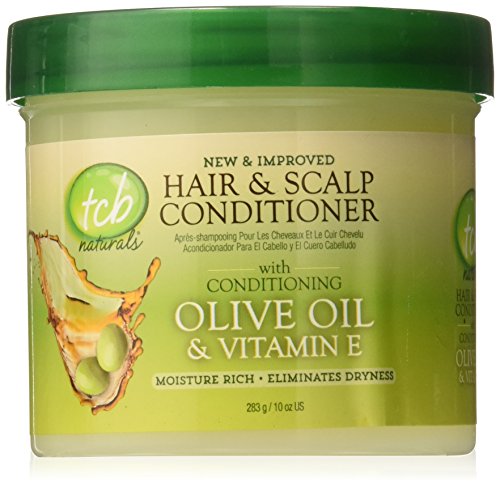 TCB Naturals Кондиционер за коса и Скалп Маслиново масло и витамин-Е тегла, 10 унца