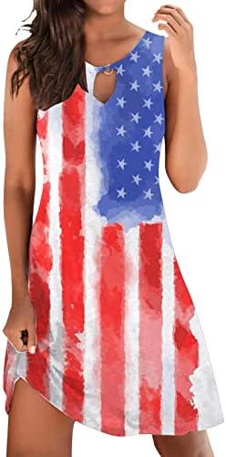 Миашуи Постелнина Миди Фустан Денот На Независноста На Жените Американски 4 од јули Печатени Бохо Сарафан За Жени Обични Жени