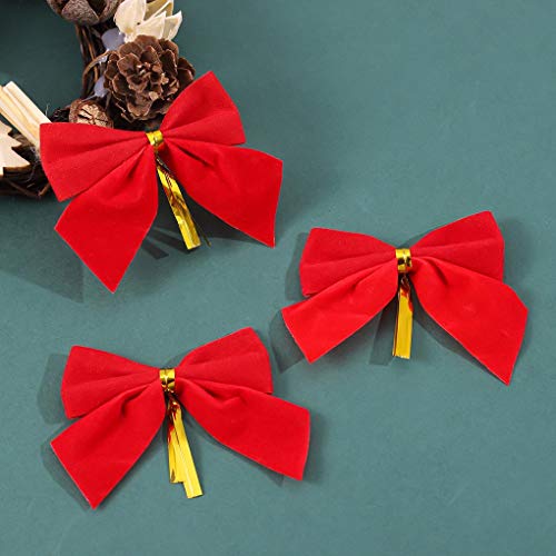 Мосако 12 парчиња црвени куглани украси за новогодишна елка Декоративни висечки украси
