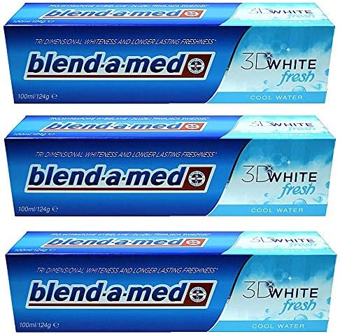 [Пакет од 3] Blend-A-MED 3D бело свежа свежа паста за заби за заби. Блавенки со белење на 100 мл