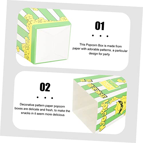 Valiclud 100pcs пуканки кутии украс контејнер закуски контејнер закуска кутија контејнер пуканки за поволни кутии пуканки кутии